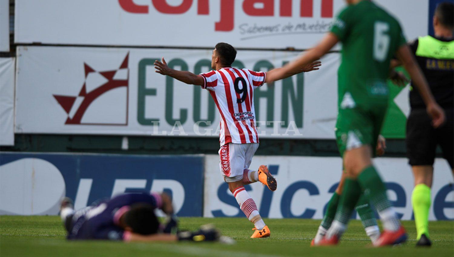 GOLEADOR. Miritello marcó un doblete y estuvo muy cerca de marcar el tercero.