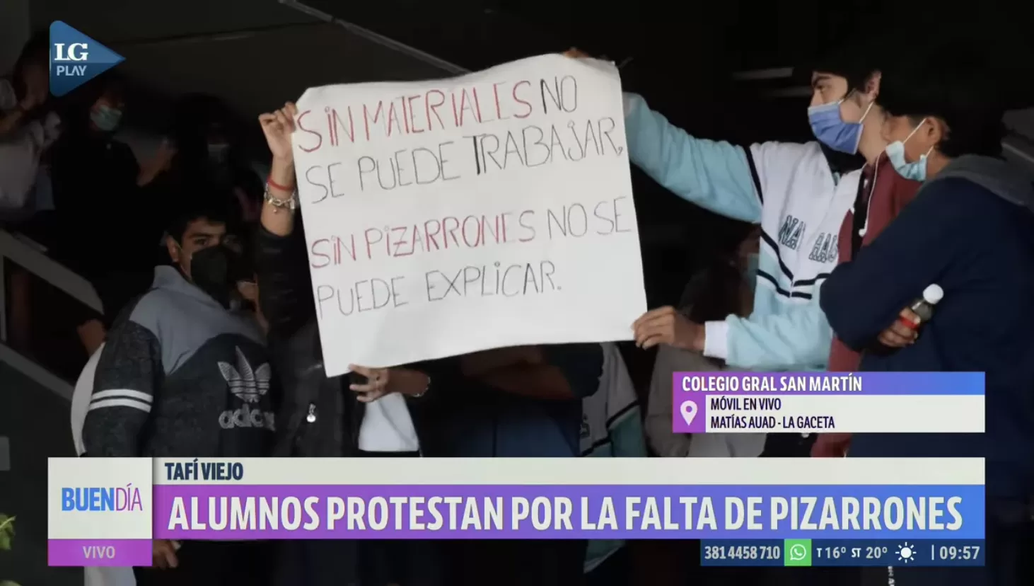 RECLAMO. Educación gestionará la compra de pizarrones para el colegio Nacional de Tafí Viejo.