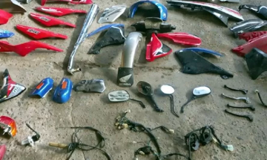 ESTAS SON LAS MOTOPARTES RECUPERADAS. 