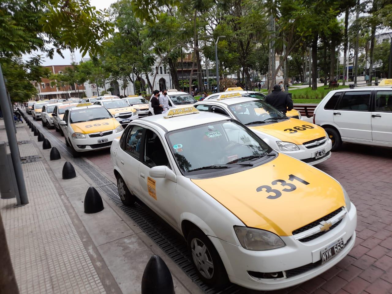 RECLAMO DE TAXISTAS EN CONCEPCIÓN. Foto de LA GACETA / Osvaldo Ripoll