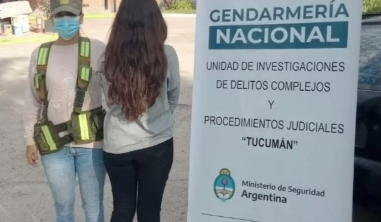 Sofía Esther Aylan, detenida por la Gendarmería Nacional.