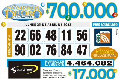 Los Números de Oro de LA GACETA