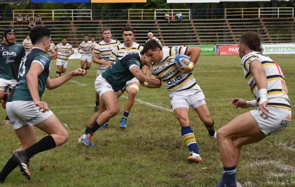 EN LA MARCA. Hasta este fin de semana, Lawn Tennis había sido el único en pisar el ingoal de Tucumán Rugby en el torneo. 