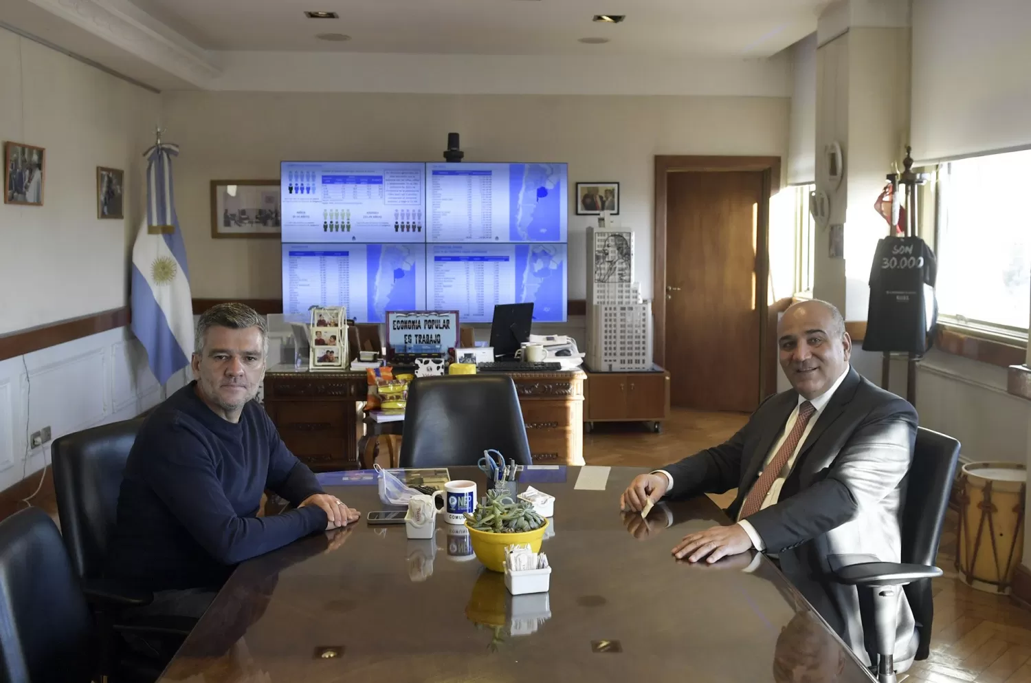 EN LA CASA ROSADA. El jefe de Gabinete de la Nación se reunió con el ministro Juan Zabaleta. Foto de Twitter @JuanManzurOK