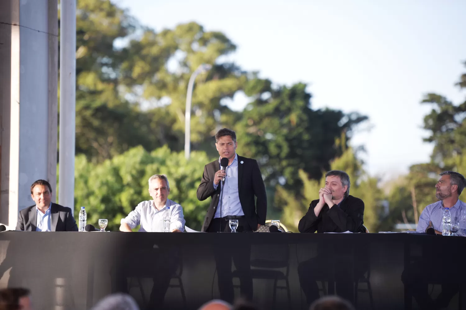 GOBERNADOR DE PROVINCIA DE BUENOS AIRES. Axel Kicillof, del Frente de Todos, en un acto público. Foto de Twitter