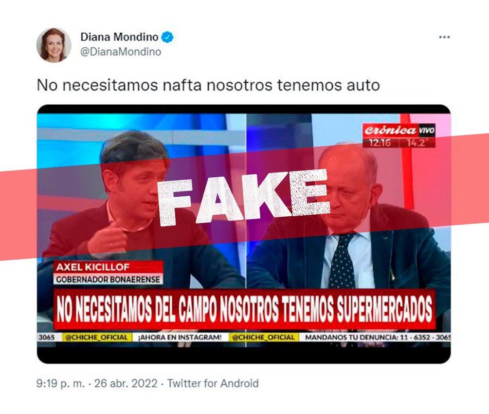 DESMENTIDA. La imagen que compartió Kicillof para denunciar la 