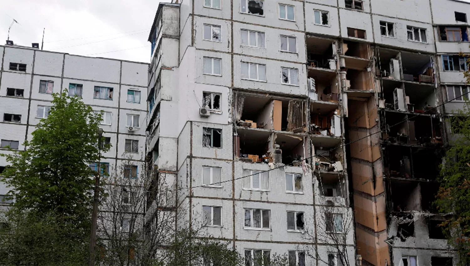 BOMBARDEOS. La ciudad de Kharkiv fue asediada por las fuerzas rusas.