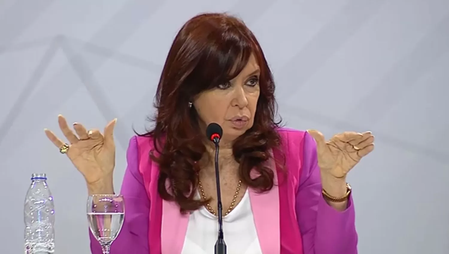 Cristina Fernández, hace unos días, en Chaco. 