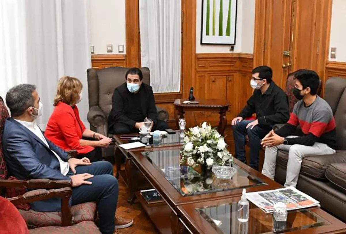 Los deportistas en Casa de Gobierno