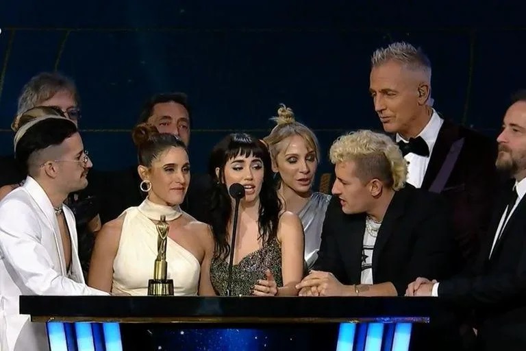 MASTERCHEF CELEBRITY. Obtuvo el máximo galardón, el de Oro. prensa martin fierro