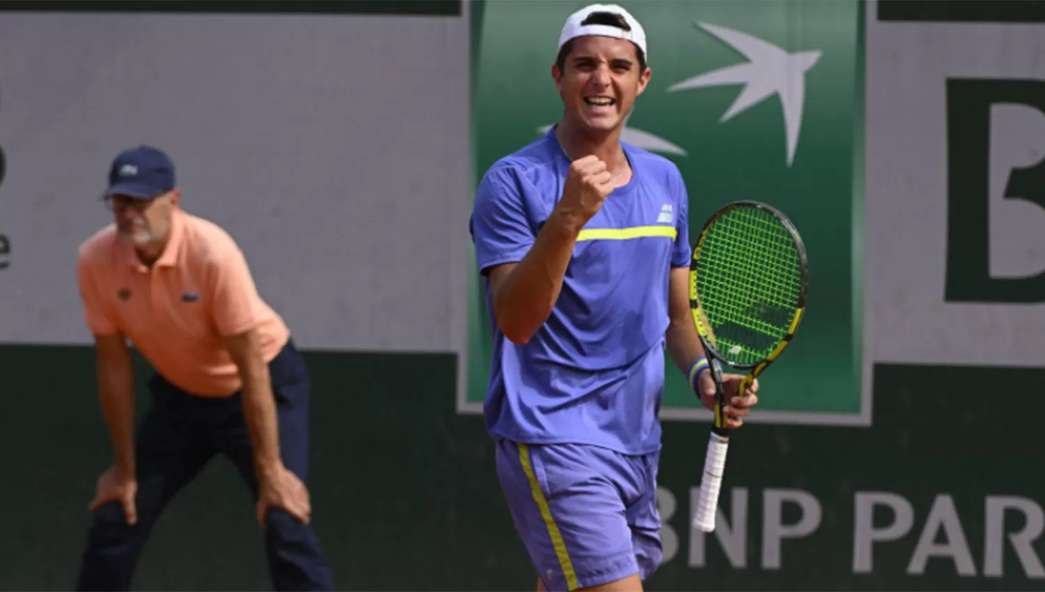 BAUTISMO. Rodríguez Taverna atravesó tres rondas para llegar al cuadro principal de su primer Grand Slam.