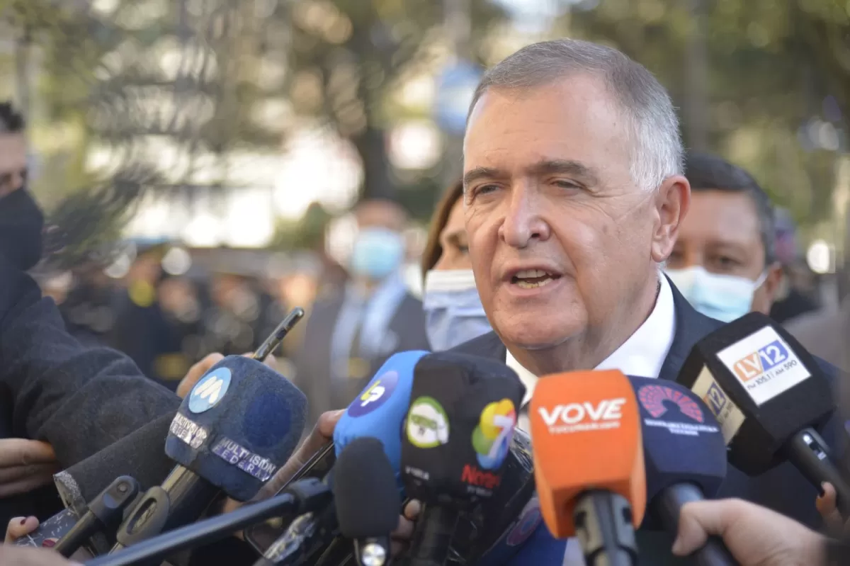 TITULAR DEL PODER EJECUTIVO. Osvaldo Jaldo, en diálogo con la prensa. Foto: Prensa Gobernación (Archivo)