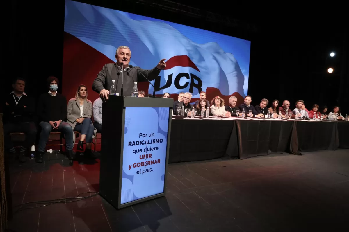 CONVENCIÓN NACIONAL. Gerardo Morales durante su intervención. Foto tomada de twitter: @GerardoMorales