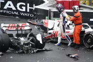 Fórmula 1: Mick Schumacher chocó y su auto se partió por la mitad