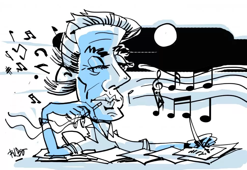 LA NOCTURNIDAD. “Me gusta el aire libre, pero el de la noche”, afirmaba Rodolfo Arizaga, el destacado compositor musical, escritor y periodista. dibujo russo