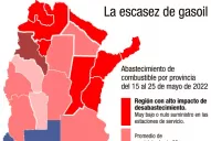 Faltante de gasoil: el mapa de la discordia