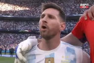 Video: Messi, Scaloni y el fervor al entonar el himno en la previa de Argentina-Italia
