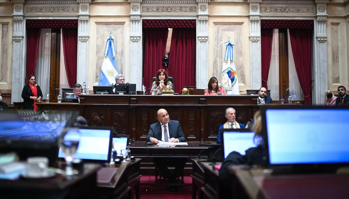 Manzur en el Senado. 