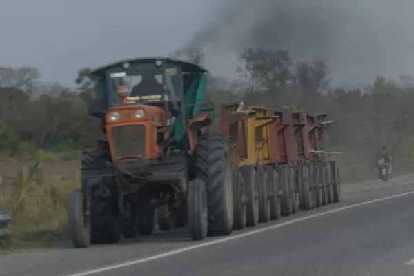 Las cosechadoras están paradas por la falta de gasoil