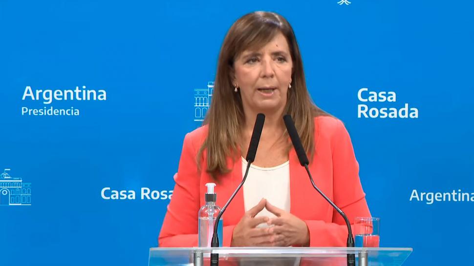 No hay ningún tipo de cepo o restricción que esté pensando el Gobierno o que se vaya a anunciar en las últimas horas. Lo puedo descartar absolutamente. Gabriela Cerruti, portavoz presidencial