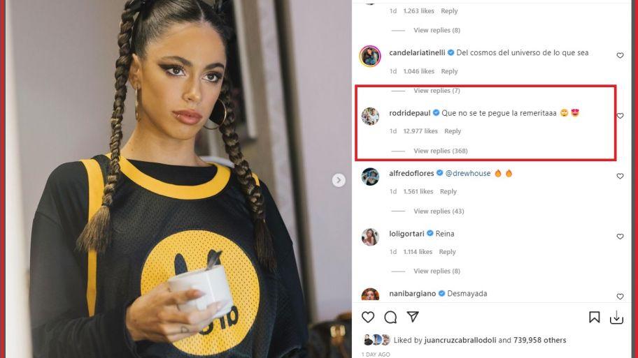 Rodrigo de Paul realizó un raro comentario a una foto de Tini Stoessel y dividió a los seguidores