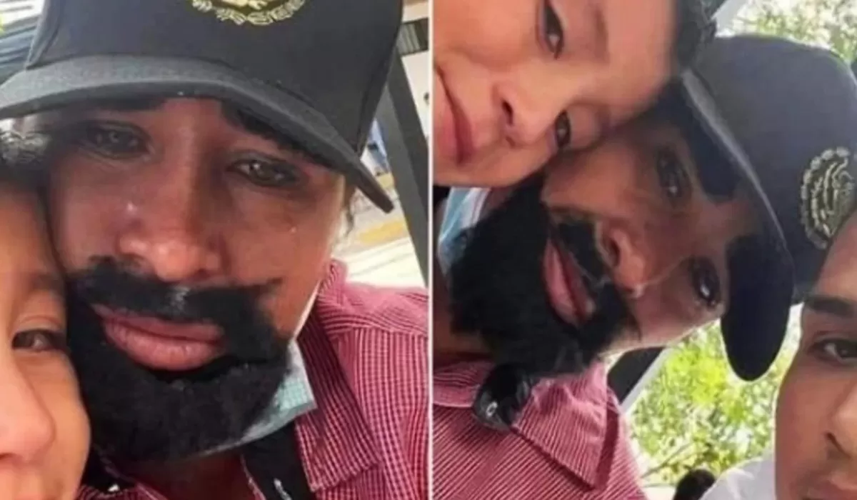 GESTO. En México, una mamá se disfrazó de varón para celebrar el Día del Padre con sus hijos.