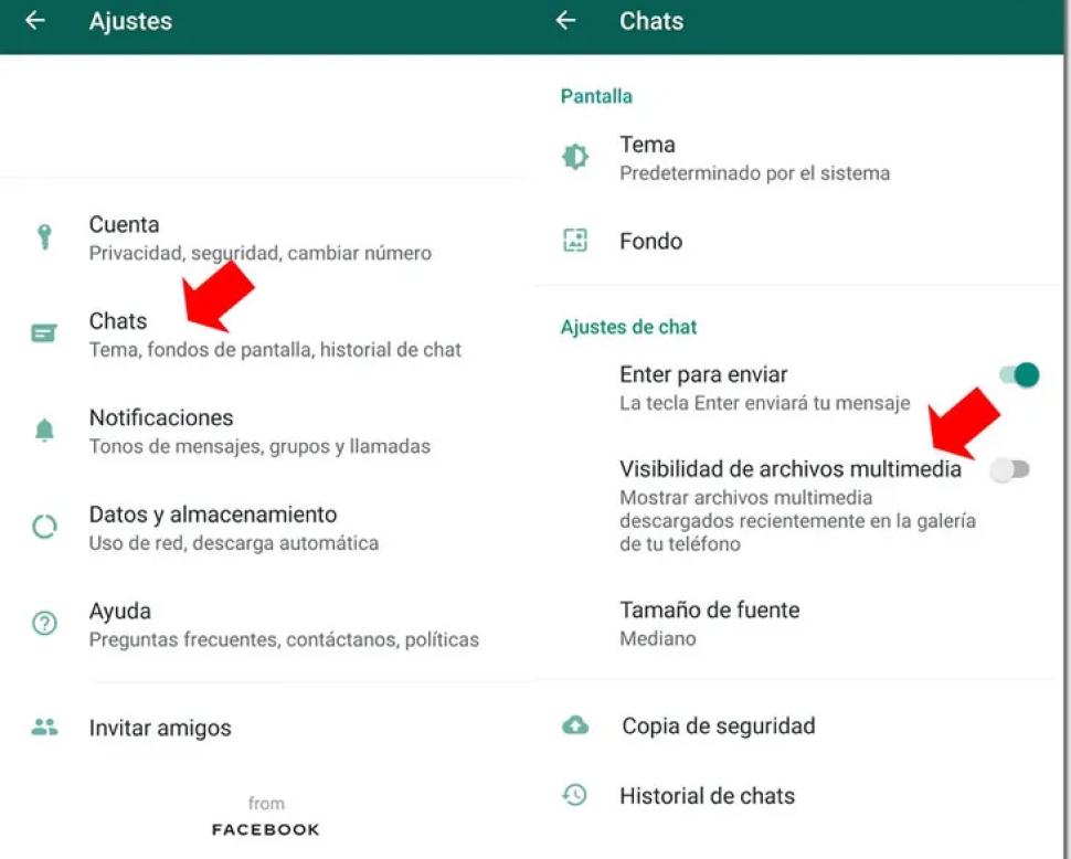 WhatsApp. Cómo configurar la descarga multimedia.