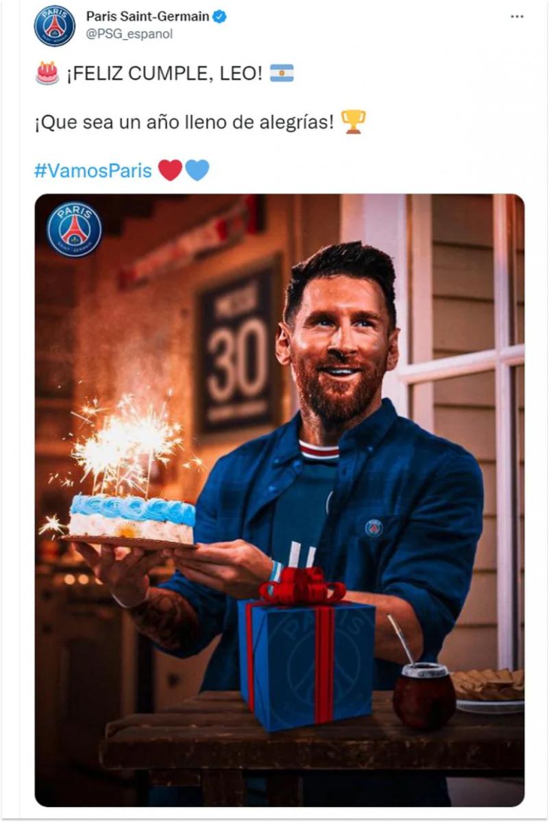 El saludo del PSG a Lionel Messi.