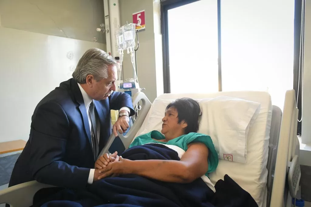 Alberto Fernández visitó a Milagro Sala durante su internación, en Jujuy.