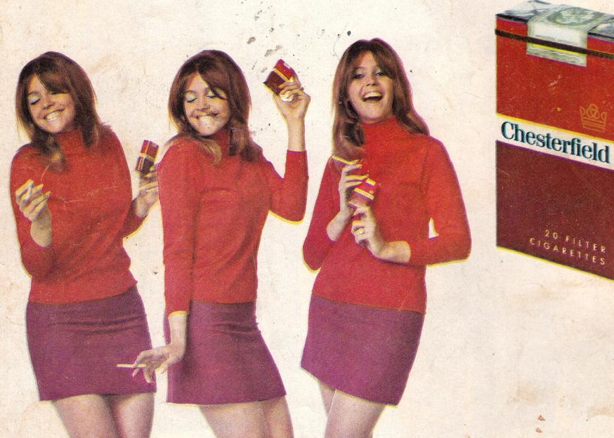 Parte de la publicidad de cigarrillos.