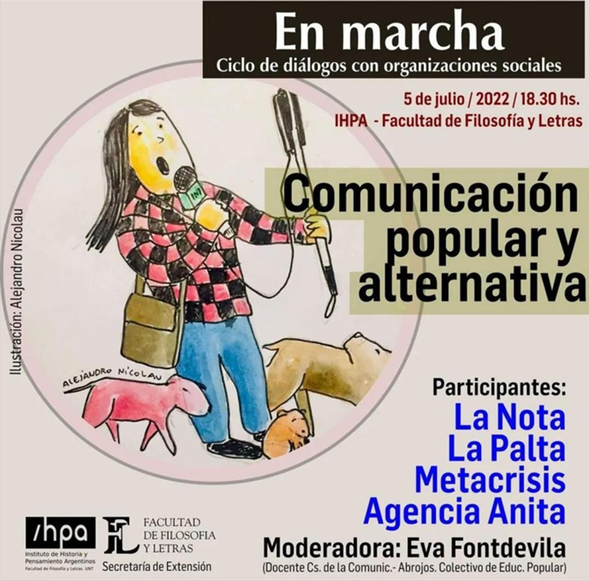 Comunicación popular y alternativa, segundo debate del ciclo En Marcha en la UNT