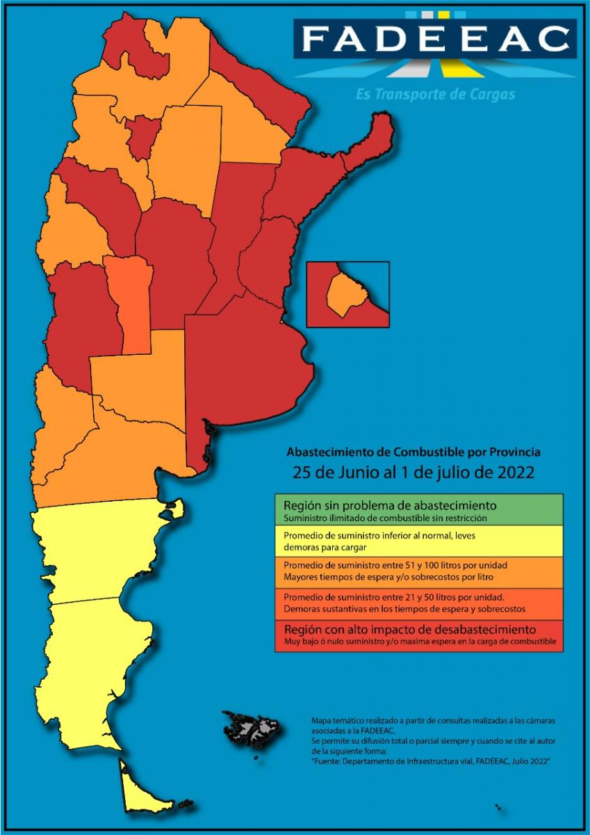 La escasez de gasoil se generaliza y los transportistas temen por una suba de precios