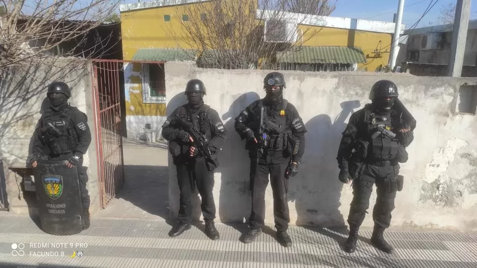PREPARADOS. La detención de “Pantera” se concretó bajo un fuerte operativo de seguridad.  
