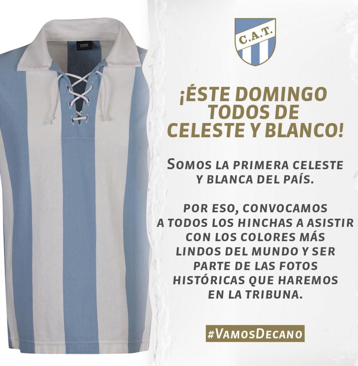 ¡Este domingo, con la celeste y blanca!, la campaña de Atlético