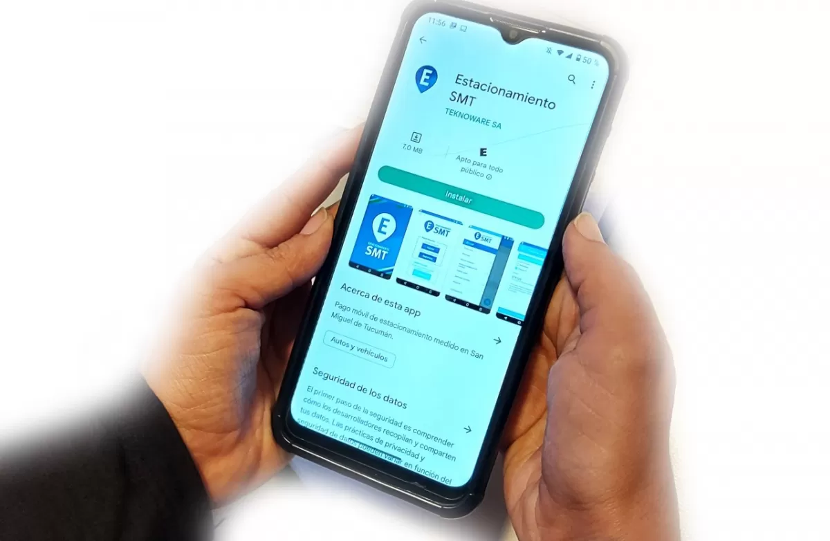 APLICACIÓN. Está disponible en Android y iOS bajo el nombre de “Estacionamiento SMT”.