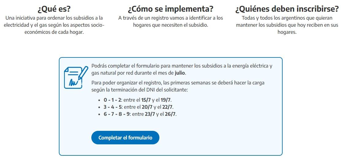 EL MENSAJE EN LA PÁGINA OFICIAL DEL GOBIERNO. (Captura de pantalla)