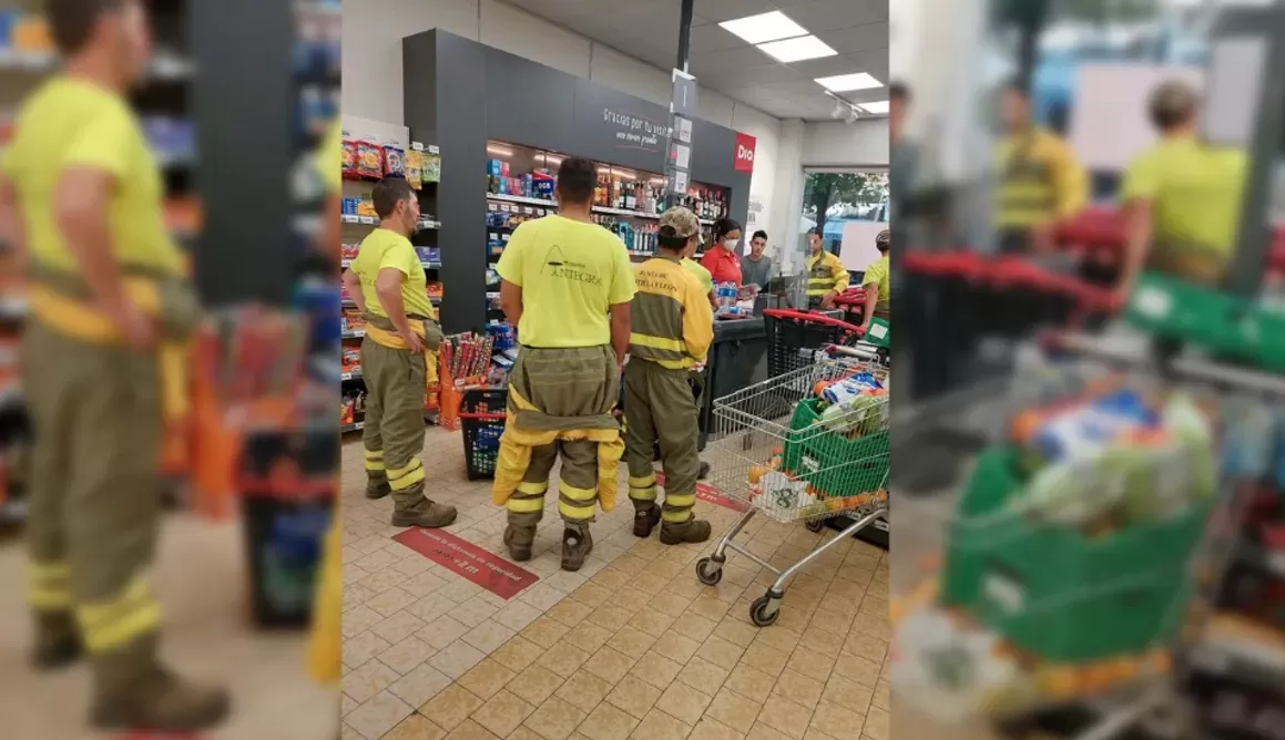 Una cajera le pagó las compras a brigadistas en España
