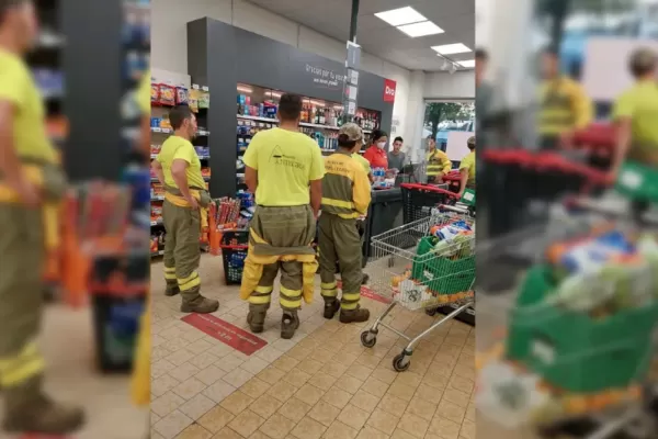 Historia viral: la cajera de un súper le pagó las compras a brigadistas