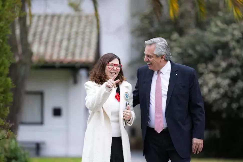 Silvina Batakis y Alberto Fernández. 