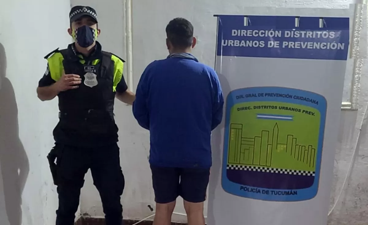 EL DETENIDO por amenazar a sus padres. 