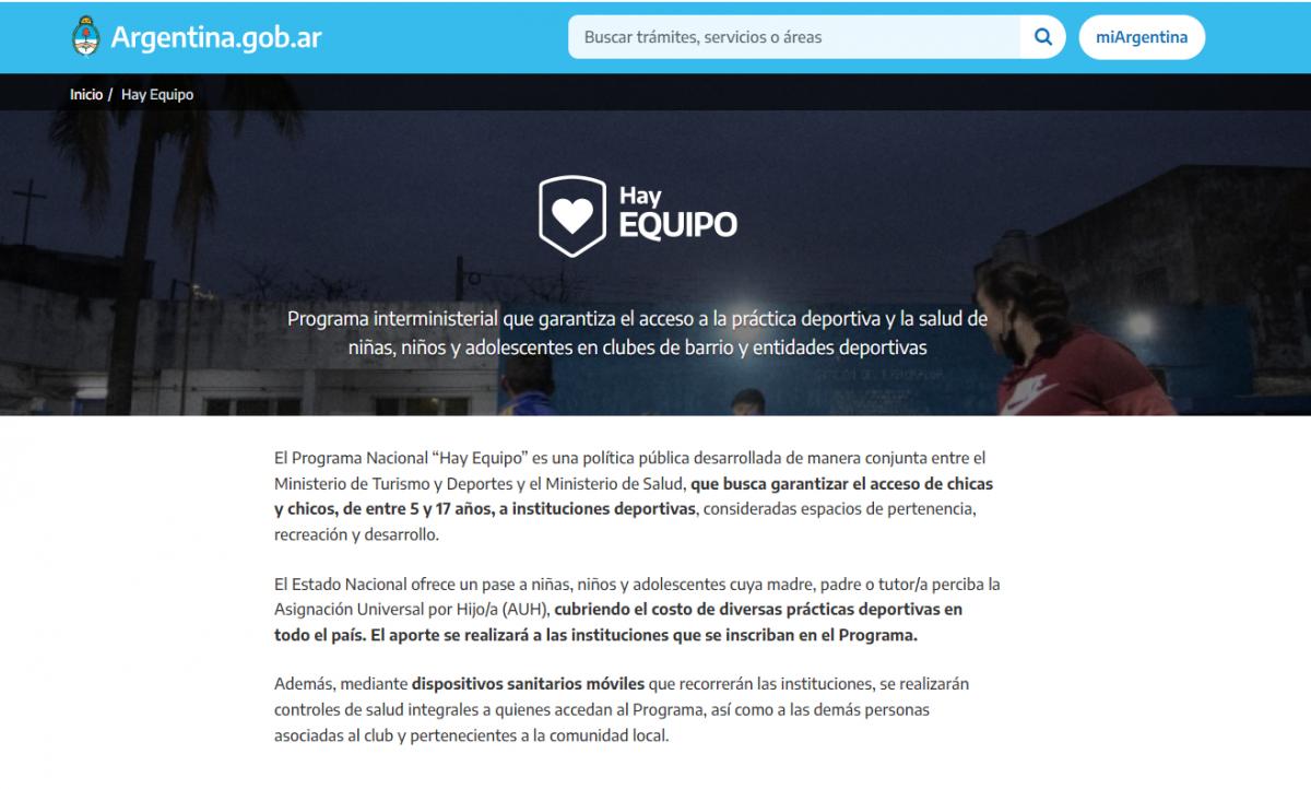 Programa Hay Equipo