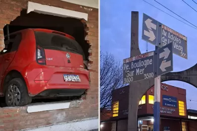 Un auto perdió el control y se incrustó en el comedor de una vivienda