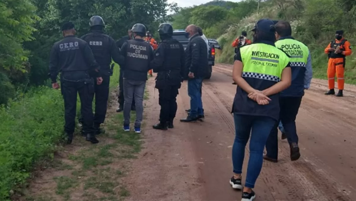 RECONSTRUCCIÓN. Los restos de Marcial fueron encontrados en un barranco, a la vera de la ruta 305.