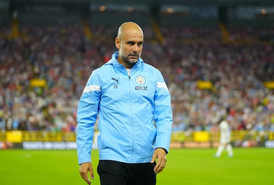 PEP GUARDIOLA. El DT de Manchester City no ahorró elogios hacia Julián Álvarez.