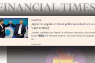 Financial Times elogió el desembarco de Massa: se compromete a restaurar el orden fiscal