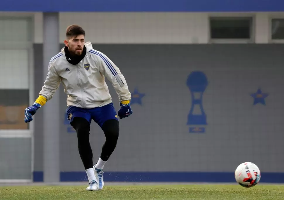 POR AHORA ATAJA. Agustín Rossi será el arquero de Boca en el partido del sábado contra Platense. 