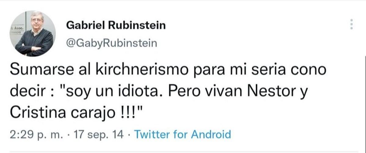 Los duros posteos contra el kirchnerismo de Rubinstein, el nuevo viceministro de Economía