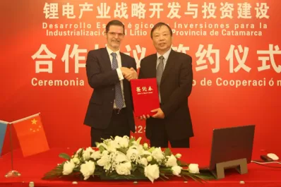 Catamarca firmó un convenio con inversores de China para industrializar litio