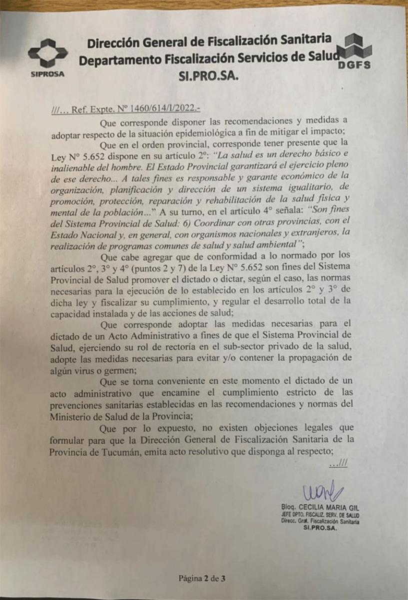 ¿En qué sanatorio se habrían originado los contagios que investiga el Siprosa?