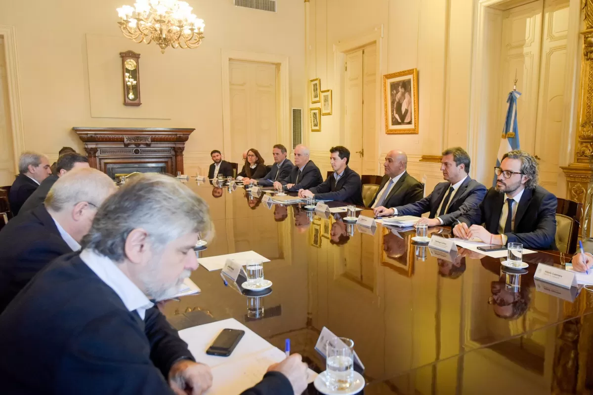 REUNIÓN DE GABINETE. Manzur convocó a los ministros y secretarios de Alberto Fernández a la Casa Rosada para analizar el avance de la gestión. Foto de Jefatura de Gabinete